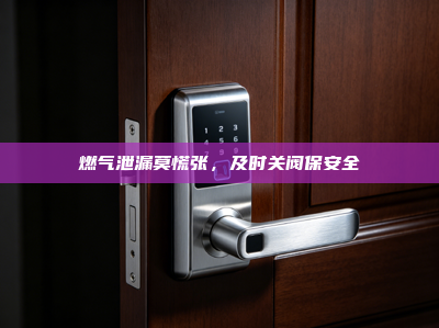燃气泄漏莫慌张，及时关阀保安全